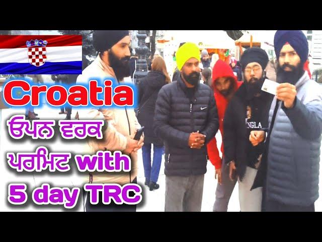 Croatia open work permit with 5-day trc. please  subscribe my sach da TV channel 