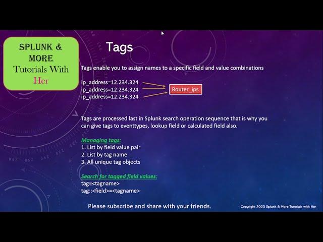 Splunk Tags knowledge object|Learn Tags in 20 min |tags.conf|Important for Splunk SIEM