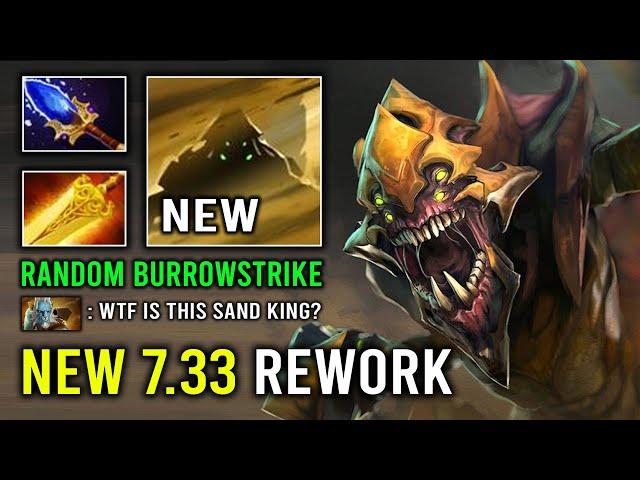 NEW 7.33 Scepter Rework Random Burrowstrike Sand King Brutal AoE Dot Per Second EZ Mid Dota 2