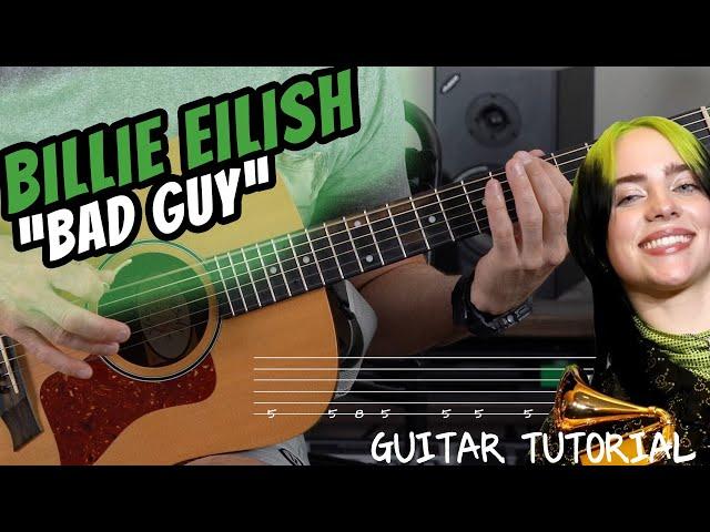 Billie Eilish "BAD GUY" Guitar Tutorial EASY! (Beginner Guitar Lesson)