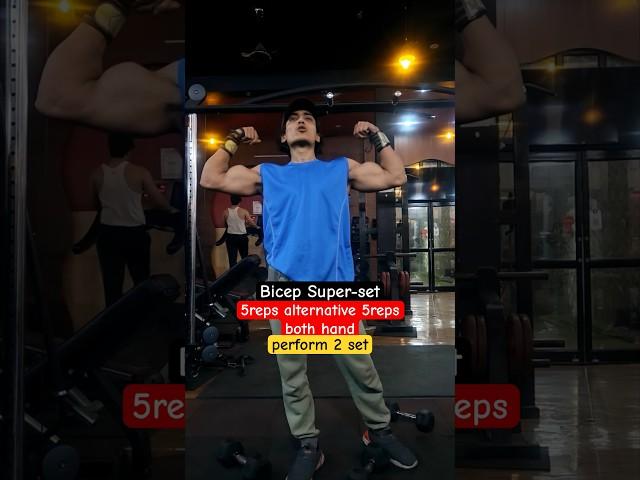 Bicep Super-set || Panchal Fitness #exercise #motivation #trendingshorts #armsworkout