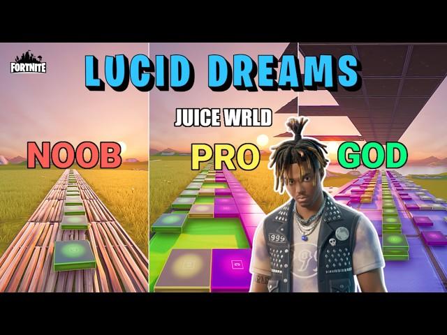 Juice WRLD - Lucid Dreams - Noob vs Pro vs God (Fortnite Music Blocks)