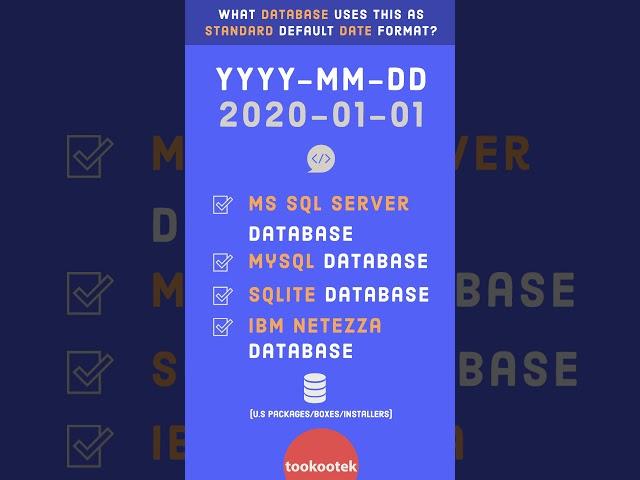 Which Databases uses this as standard Date Format?