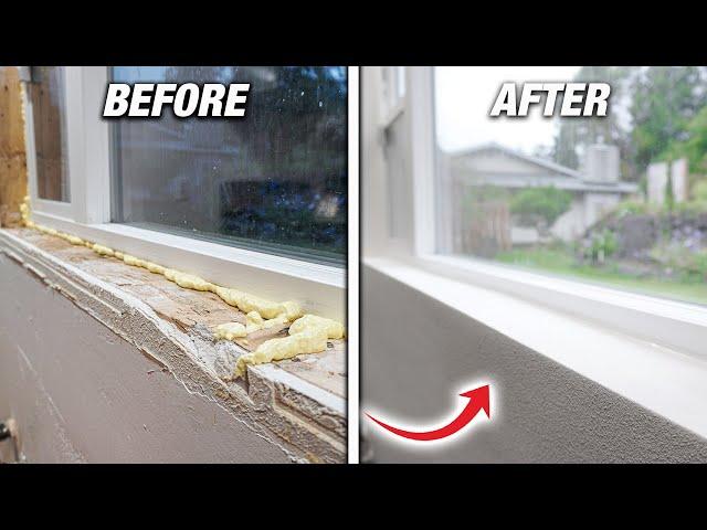 How To Fix UGLY Drafty Windows! Drywall Trim Repair DIY For Beginners!