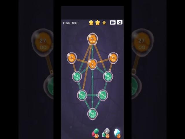 Cell Expansion Wars Level 1337- ⭐⭐⭐ Walkthrough #shorts