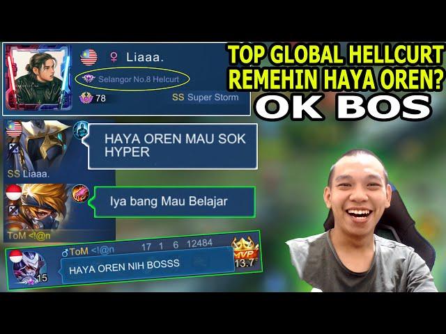 GG LAH HAYA OREN MAU SOK HYPER ! GILA HAYABUSA GW DI REMEHIN TOP GLOBAL HELLCURT ! - Mobile Legends