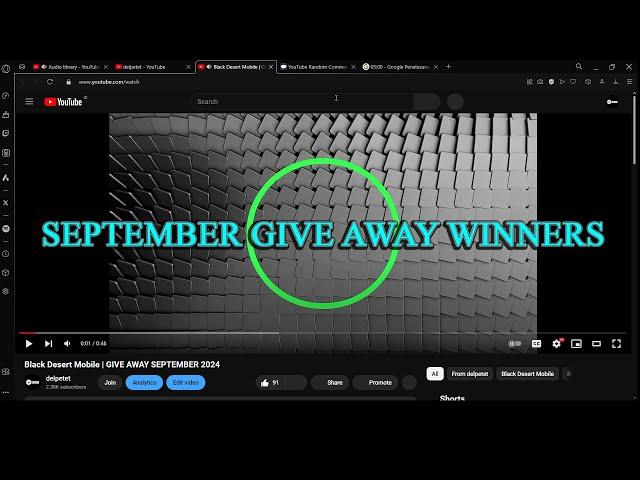 Black Desert Mobile | September's Give Away Winners