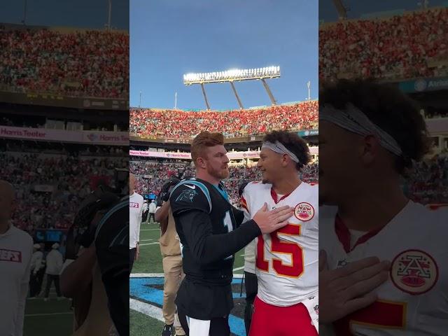 Mahomes pays respect to the Panthers postgame 