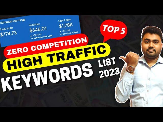 Top 5 Low Competition Keywords With High Traffic In USA | Blog Keyword Research 2023 (Part-1)