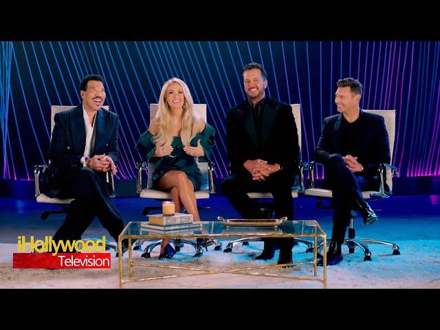 On Set Of 'American Idol' with Carrie Underwood, Luke Bryan, Lionel Richie and Ryan Seacrest