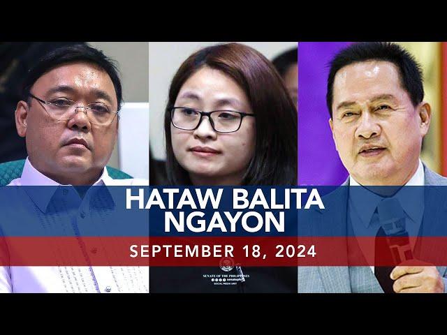 UNTV: Hataw Balita Ngayon | September 18, 2024