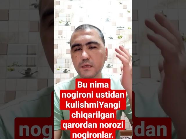 Bu nima nogironi ustidan kulishmiYangi chiqarilgan qarordan norozi nogironlar.