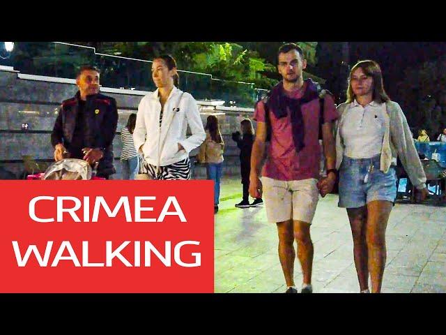 Crimea Night Yalta. Crimea walking tour 4k. Crimea today. Crimea location. Crimea nature. Crimea 4k.