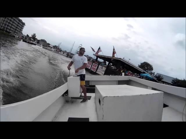 Boat Docking Brew River Dock Bar, Captain Jake