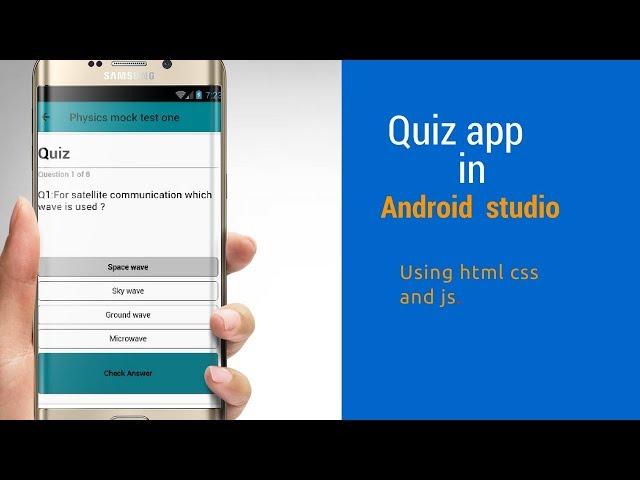 Quiz app in android Studio (using html ,css, js)