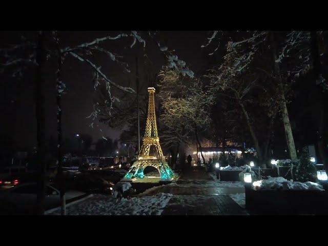 Eiffel Tower Copy in Tashkent. Khamid Alimjan and O‘zbekiston ovozi Streets.