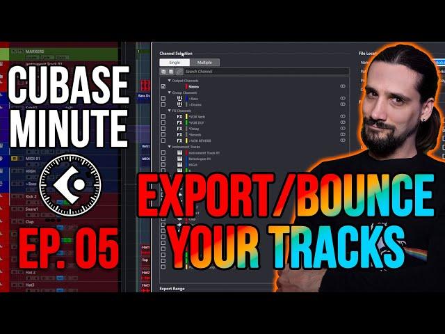 Cubase Minute Ep 5 Export/ Bounce Your Song to WAV or Mp3 #cubaseminute #domsigalas #export