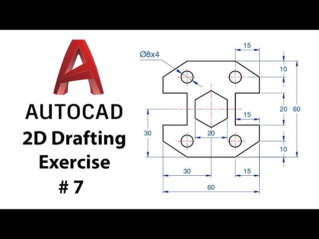 AutoCAD 2D Drafting Exercise # 7 - Basic to Advance in Hindi