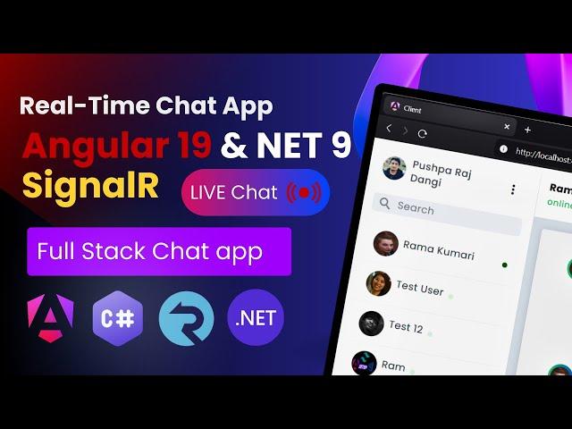 Real-Time Chat App using Angular 19 & ASP.NET Core SignalR - API #angular19 #dotnet9