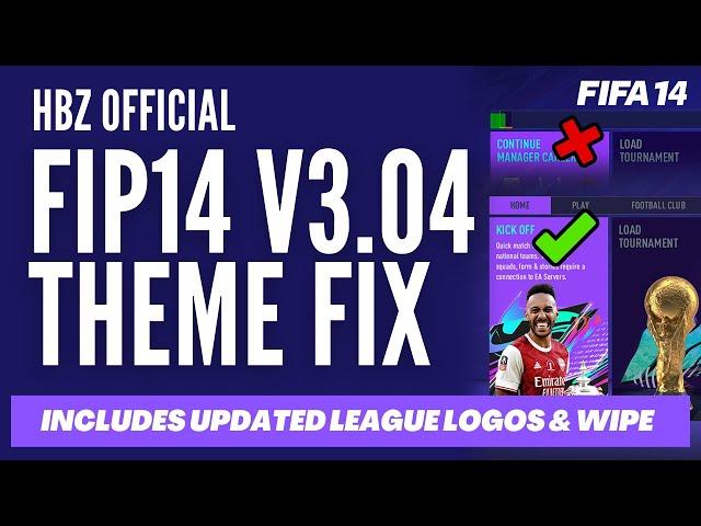 FIP14 v3.04 - NEW Theme update, NEW Scoreboards and more. See description. FIFA Infinity Patch v3