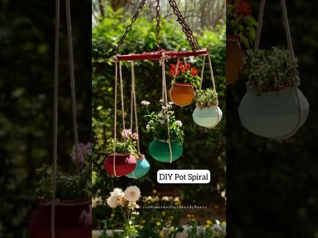 DIY Garden Chandelier #creativehomesandgardensbyneetu #youtubepartner #shorts #diygarden #diyideas