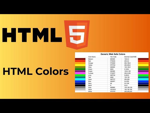 HTML Colors Explained | Beginner’s Guide to Adding Color in HTML