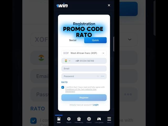 1win promo code bonus for registration | 1win promo code india