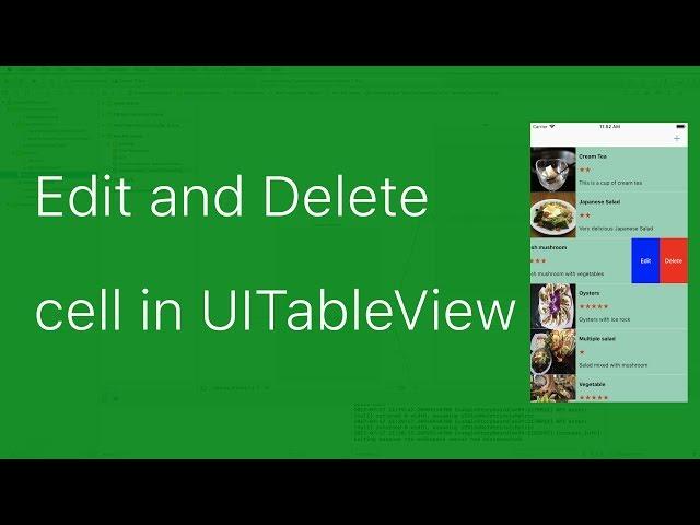 30-UITableView#6.Update or delete a row in UITableView with Swift 4