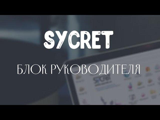 Sycret Saloon - Блок руководителя - Отчеты и аналитика салона красоты