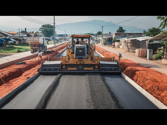 The best awesome gravel paver machine in cutting-edge technology used in modern roadway construction