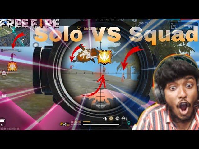 Solo vs Squad ranked gameplay .[16 kills] .Overpower gameplay.Garena Free Fire.