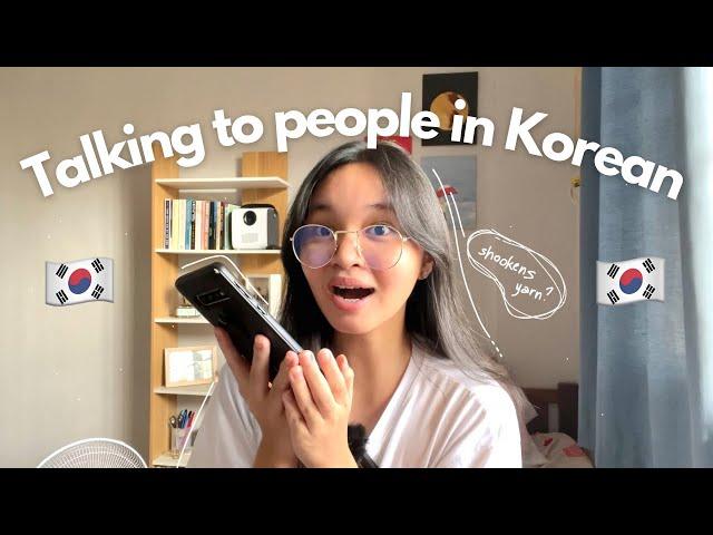 Talking to people in Korean || Chika with a fan🫶