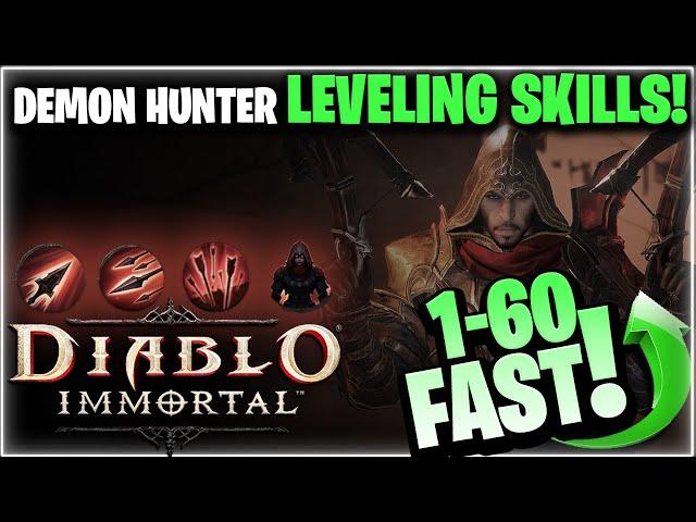 The Skills For FAST LEVELING with DEMON HUNTER! | Diablo Immortal