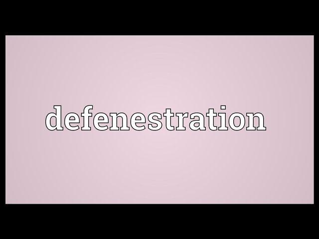 Defenestration Meaning