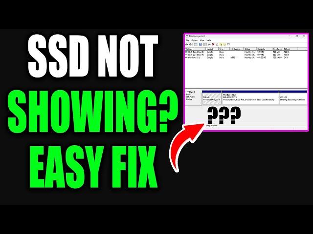 Fix SSD Not Showing Up in Disk Management or BIOS on Windows 11/10