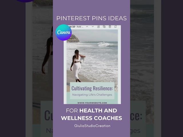 Pinterest Pins Canva Templates for Health and Wellness Coaches