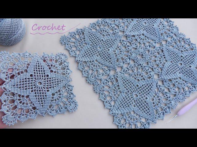 Ажурный КВАДРАТНЫЙ МОТИВ вязание крючком МКEasy Crochet square motifs pattern for beginners