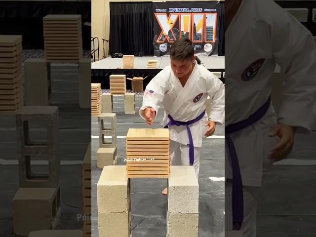 Karate Chop Break  Boards don’t hit back but teaches to hit correctly & builds confidence #karate