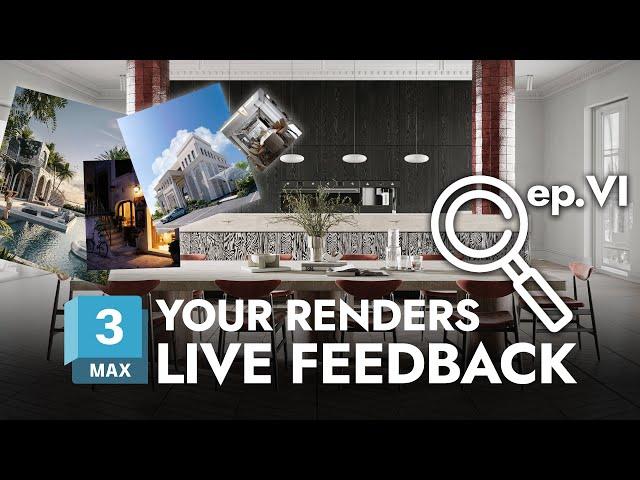 Send your 3D RENDER | Live feedback from VizAcademy! | Ep.06