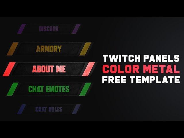 Color Metal (Twitch Panels + Template) | FREE