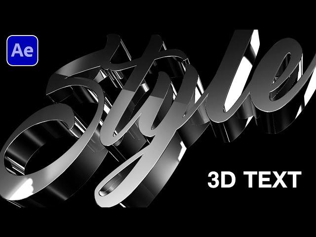 After Effects 3D Text Effects - No plugin