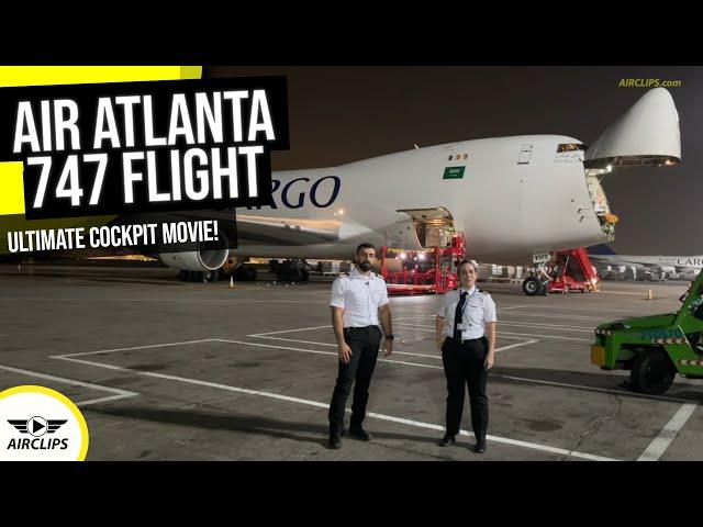 Air Atlanta 747 flight to Nairobi: Cpt Gio & Natacha Ultimate Cockpit Movie [AIRCLIPS]