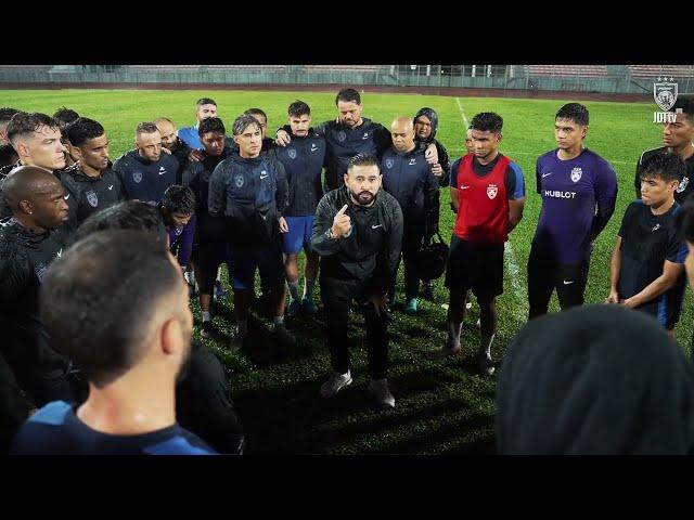 Last training session, a day before the final at KL Football Stadium…