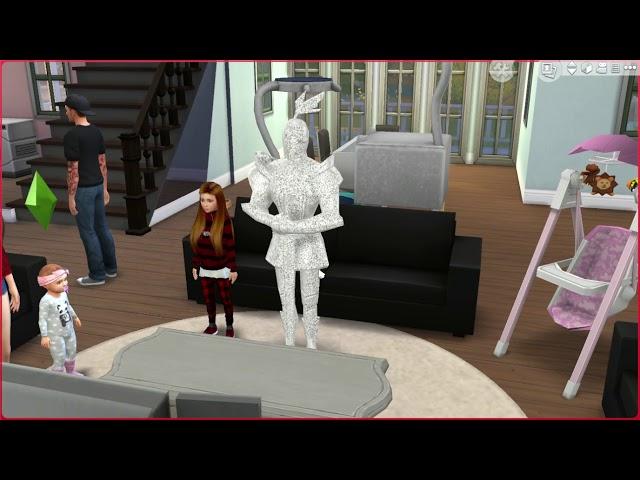 Placing Sims 4 Teleport statue to pose