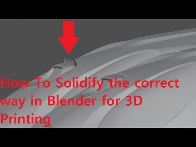 How to Solidify a mesh for 3D Printing in Blender | Tutorial