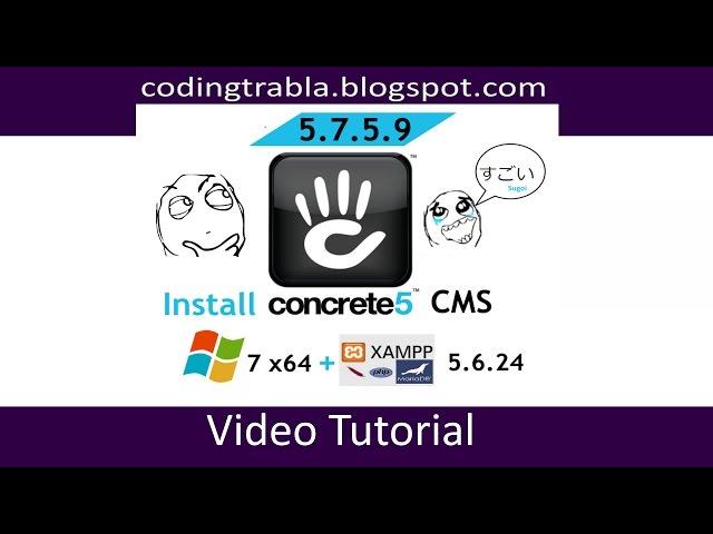 Install Concrete5 on windows 7 localhost - open source PHP CMS byAO