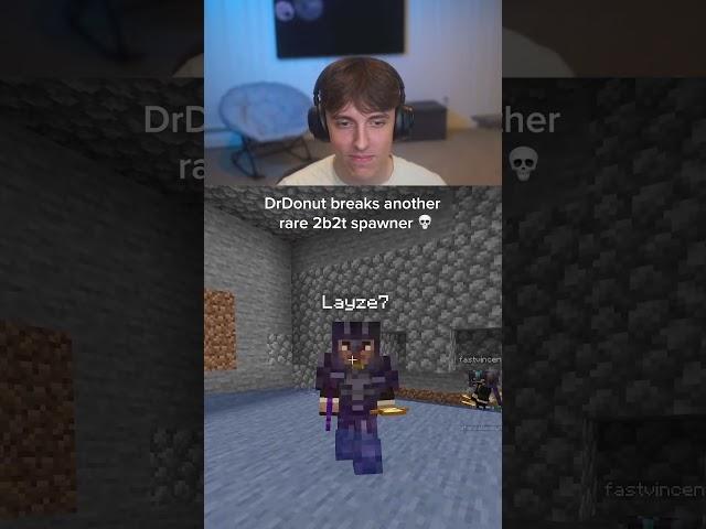 DrDonut breaks 2b2t spawner close to spawn
