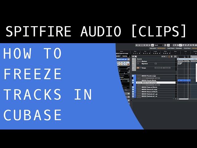 How To Freeze Tracks in Cubase