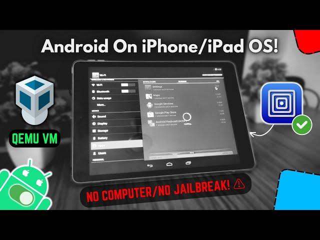 Full Install Android OS on iPhone/iPad Using UTM SE QEMU Emulator!