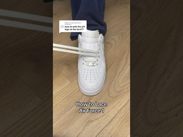 How to Lace Nike Air Force 1 (Bar Lacing Method) ️ #asmr #tutorial #airforce1 #sneakers